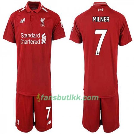 Fotballdrakt Liverpool MILNER 7 Barn Hjemmetrøye 2018-2019 Kortermet